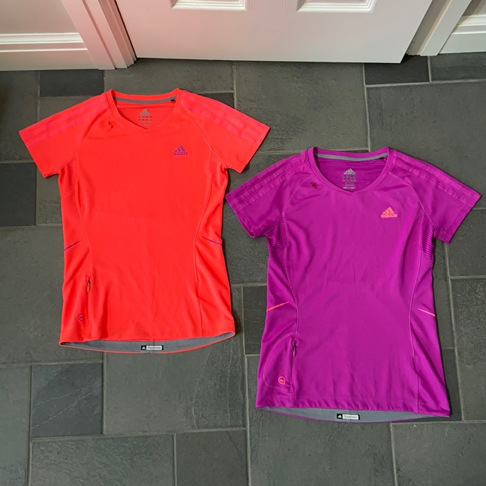 Two Adidas Athletic T-shirts
